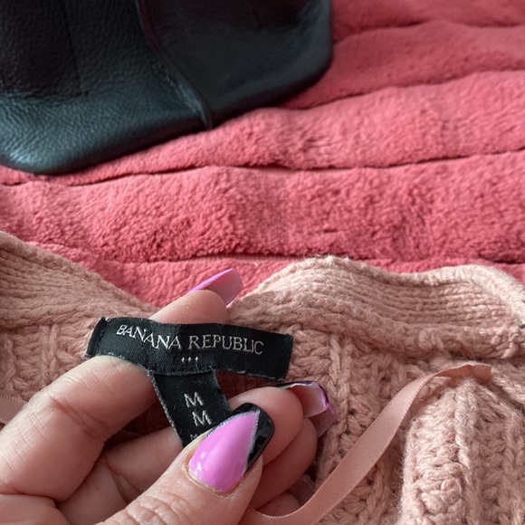 Cardigan with Buttons at bottom open front pink - Picture 3 of 3